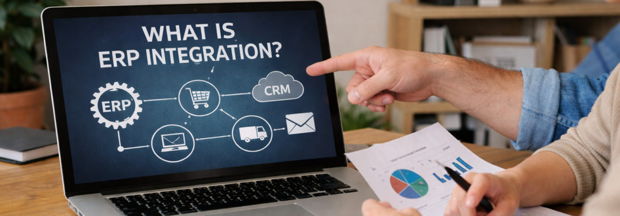 what is erp integration diagram showing connected business systems