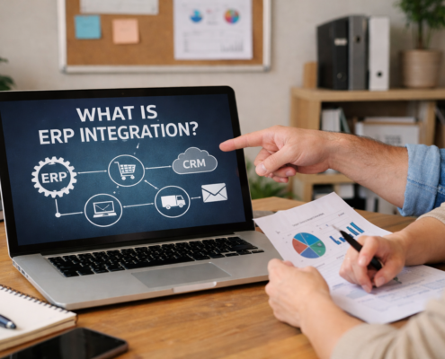 what is erp integration diagram showing connected business systems