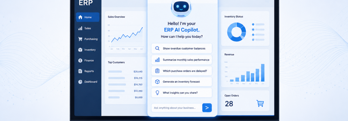 AI Copilot in an ERP system