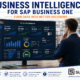 Business Intelligence for SAP Business One featured image showing an executive viewing real-time dashboards with KPIs, analytics, and business performance metrics
