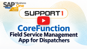 CoreFunction Field Service Management app for dispatchers in SAP Business